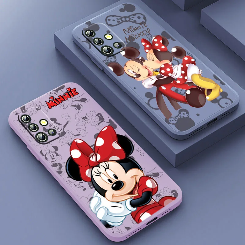 

Red Cartoon Minnie Fashion Phone Case For Samsung Galaxy A14 A13 A12 A31 A91 A81 A71 A51 A11 Core Lite Liquid Rope Cover