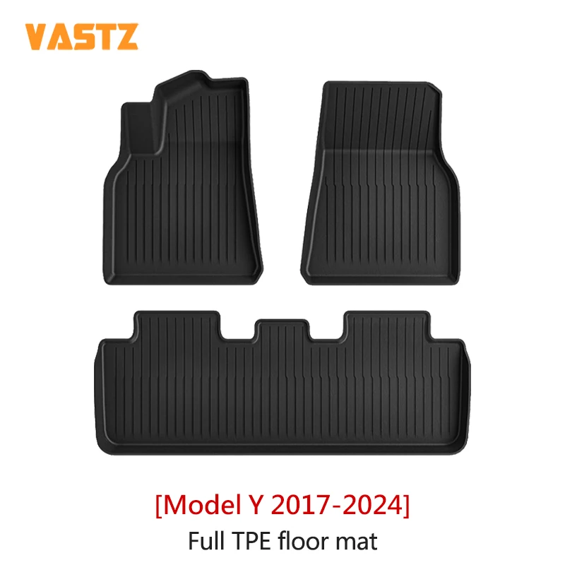 

Коврики для пола VASTZ для Tesla Model Y 3 2017-2024 Highland, левый и правый руль, для любой погоды, TPE, подкладка для груза, аксессуары для багажника