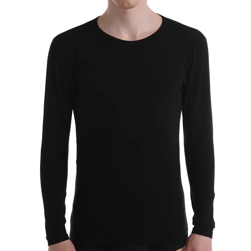 Winter Autumn Thermal Underwear Top Men Warm Thermo Underwear Cotton Round Neck Comfortable Thermal Shirt Male Thermal Clothing