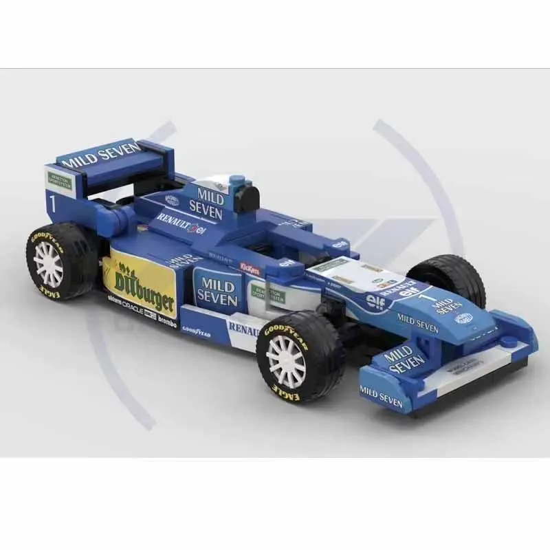 MOC- 197788 Строительный блок F1 раллийный автомобиль B195 мини-гоночная модель 219 шт.