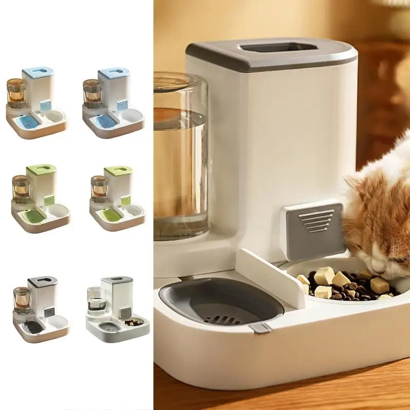 

Кормушка для домашних животных 2 в 1, автоматическая миска с подставкой, диспенсер для хранения воды, контейнер для еды с водой, товары для домашних животных