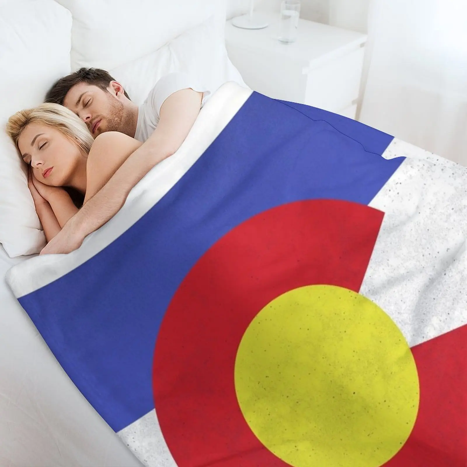 Винтажное одеяло с флагом цветадо. Утяжеленные одеяла и одеяла.