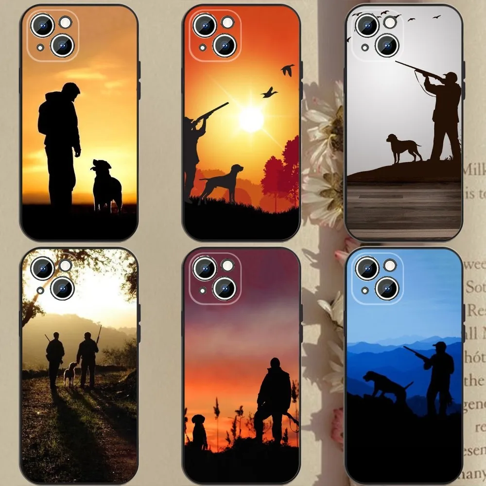 Фото Чехол для телефона Hunter Dog Hunting, чехол для телефона Apple iPhone 15,14,13,12,11,XS,XR,X,8,7,Pro,Max,Plus,mini, силиконовый черный чехол №1