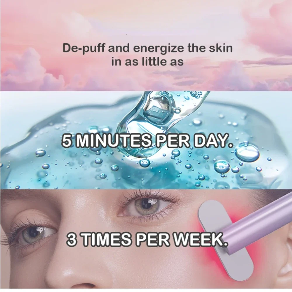 Новый EMS массажер для глаз инструмент красоты микротоковый цветной свет