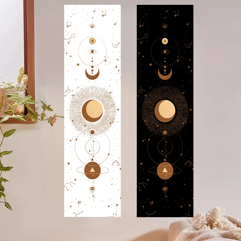 

Moon Phase Tapestry Wall Hanging Lunar Eclipse Cycle Psychedelic Carpet Sun Moon Tapestries Bohemian Psychedelic Wall Decoration