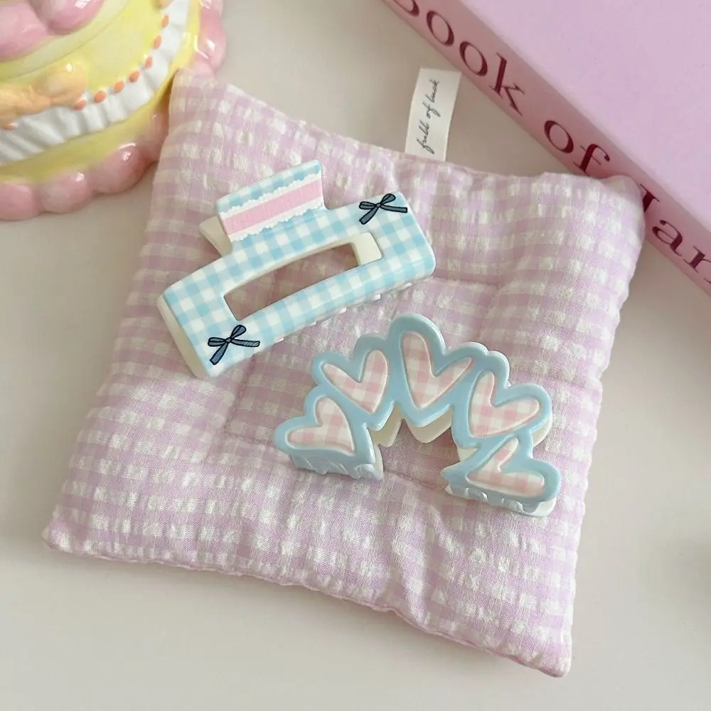 Темперамент корейский стиль решетчатая заколка для волос в виде краба цветок