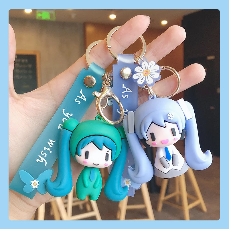 

Брелок Hatsune Miku Kawaii Аниме Фигурка милый рюкзак подвесные модели игрушки милые куклы автомобиль брелок для девочек детский брелок подарки