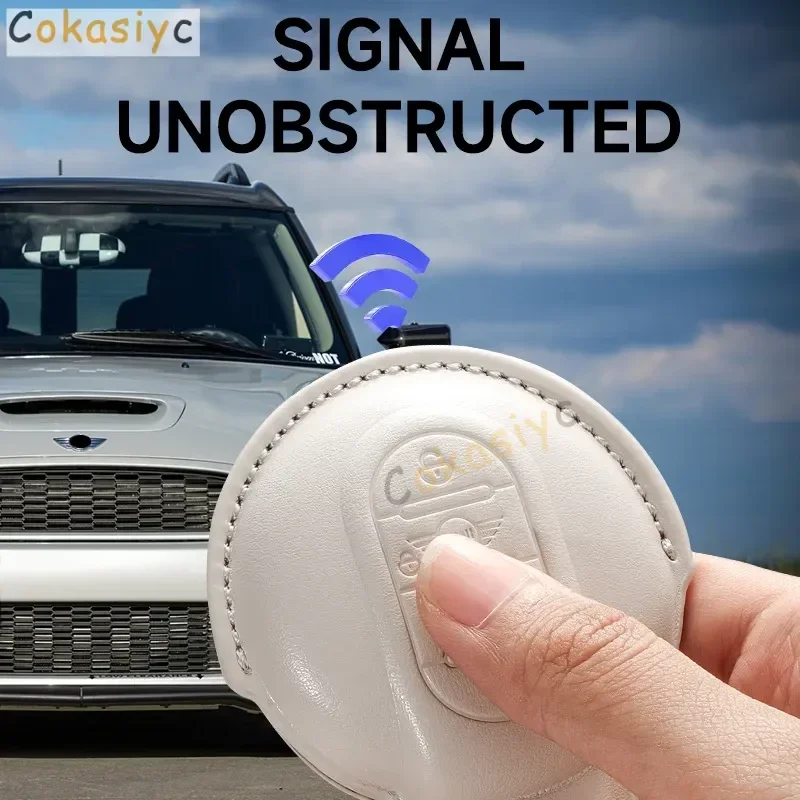 Для BMW MINI COOPER S ONE JCW F54 F55 F56 F57 F60 CLUBMAN COUNTRYMAN Держатель дистанционного брелока Кожаный