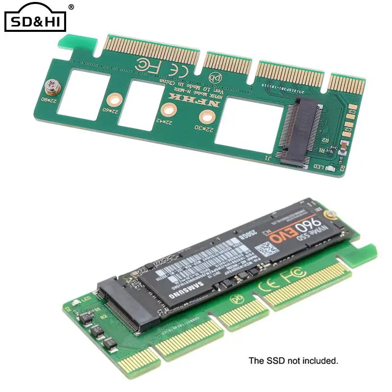 

Переходник NGFF M Key M.2 NVME AHCI SSD на PCI-E PCI Express 3,0 16x X4, переходник-карта для XP941 SM951 PM951 A110 SSD