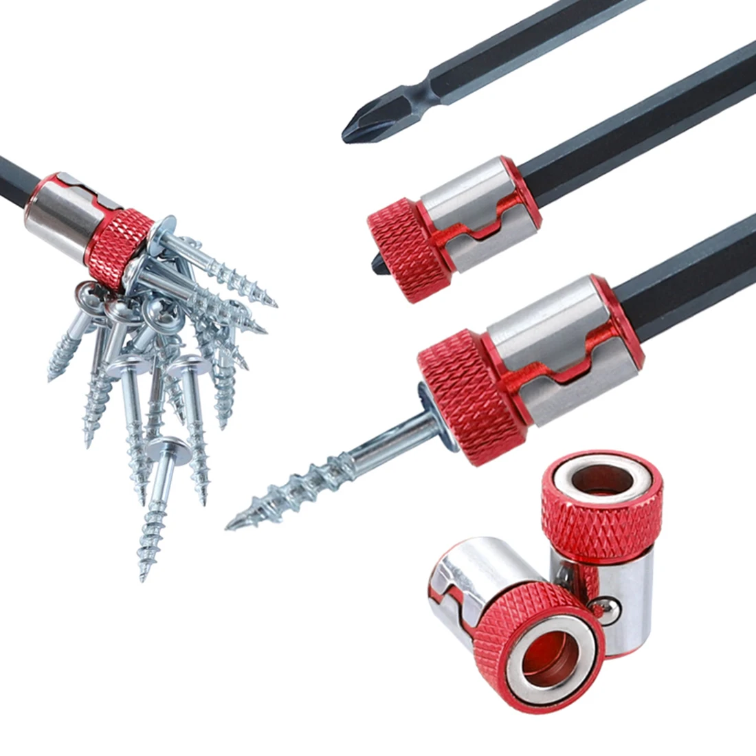 

Universal Magnetic Ring Tips Screw Bits Magnetic Tool 2pcs Alloy steel