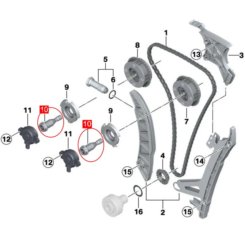 Автомобильные автозапчасти 2 шт. центральный винт двигателя распределительный