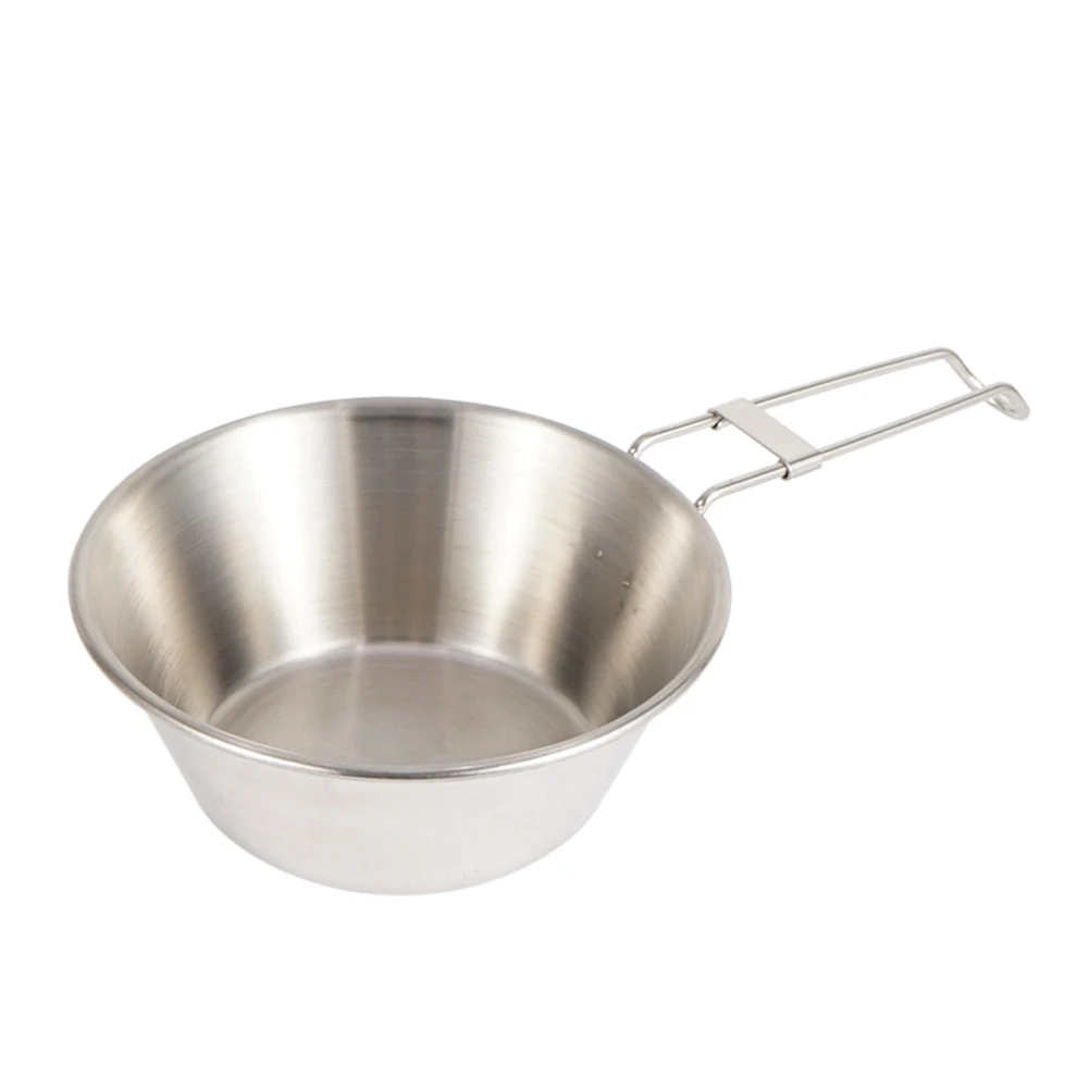 

Quality New Practical Durable Stainless Steel Rice Bowl Round Silver Traveling 300ml Diameter 12cm For Camping