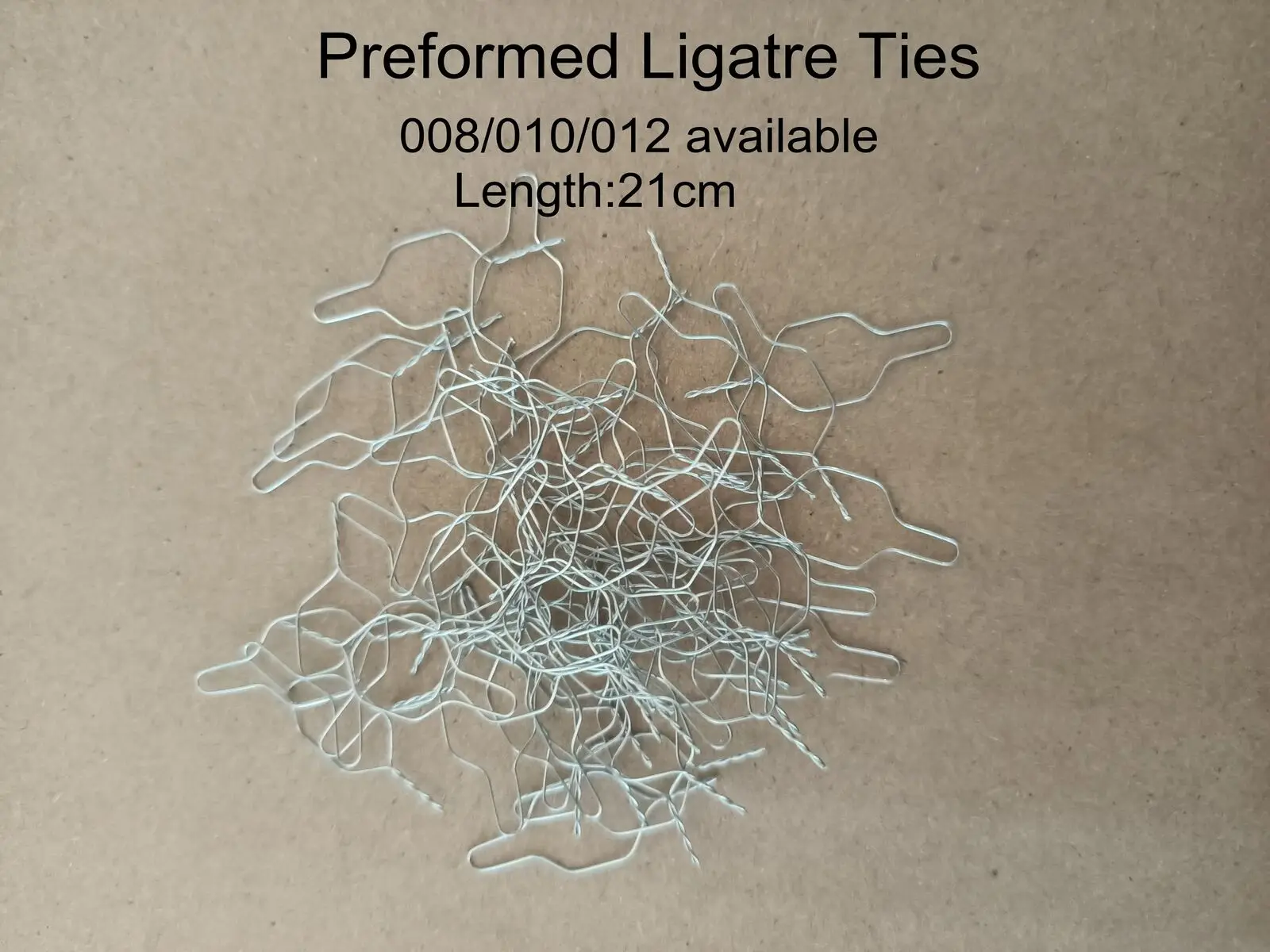 

100pcs Dental SS Orthodontic Preformed Ligatures Wires 008/010/012 Twist End