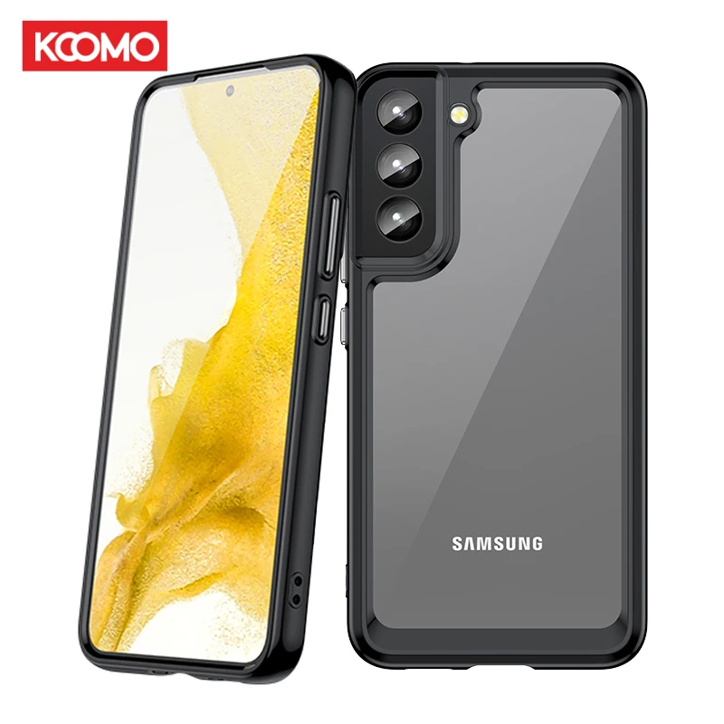 

For Samsung S22 Case Colorful TPU Edge Shockproof Acrylic Back Covers For Samsung Galaxy S22 S22+ Plus Ultra 5G Cases