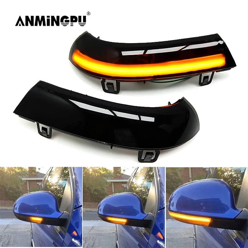 

ANMINGPU 2pcs LED Turn Singal lights Dynamic Blinker For VW GOLF 5 MK5 Jetta GTI Passat B5.5 B6 Sknda Superb B5 Sharan EOS R36