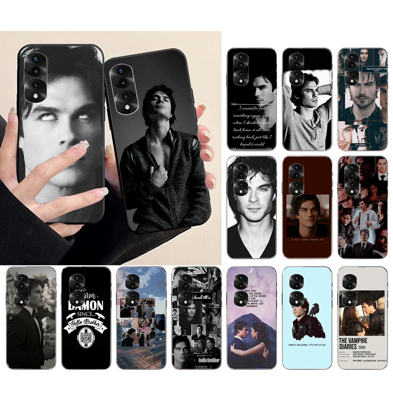 

Phone Case for Huawei Honor X9 X8 X7 X6 70 50 60 Pro 10X 20 Lite 8A 8S 8X 9X 9A 9S 10i The Vampire Diaries Damon Salvatore