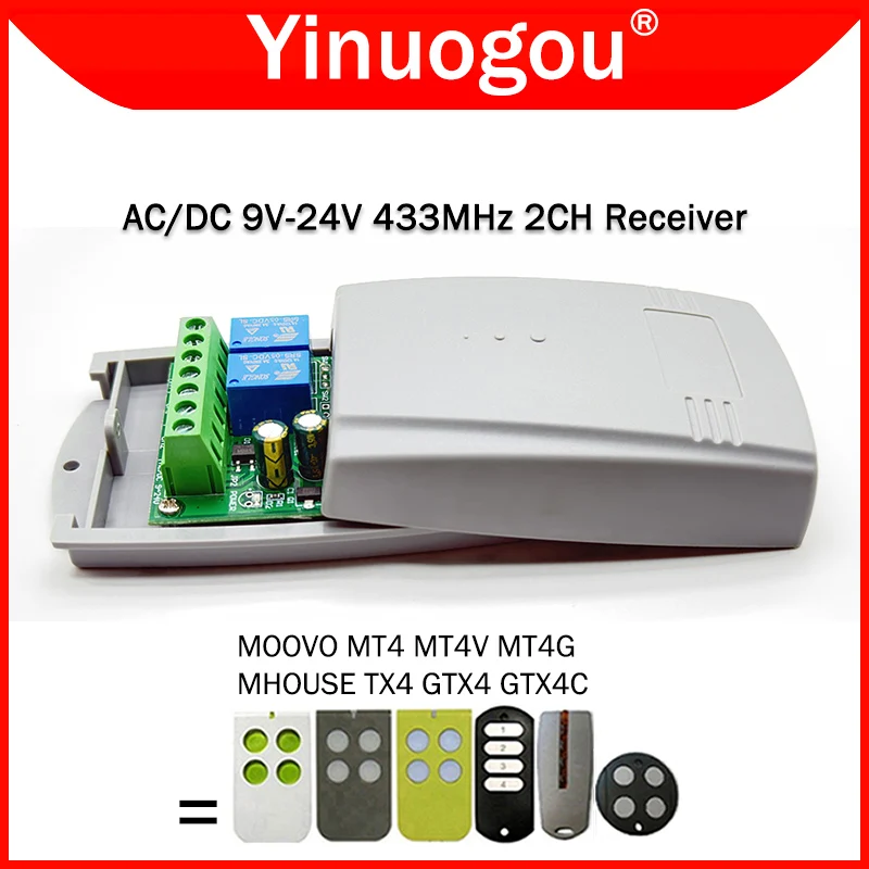 MHOUSE TX4 GTX4 GTX4C MOOVO MT4 MT4V MT4G Пульт дистанционного управления для гаражных дверей, приемник 433,92 МГц, универсальный пульт дистанционного управления, Приемник 433 МГц