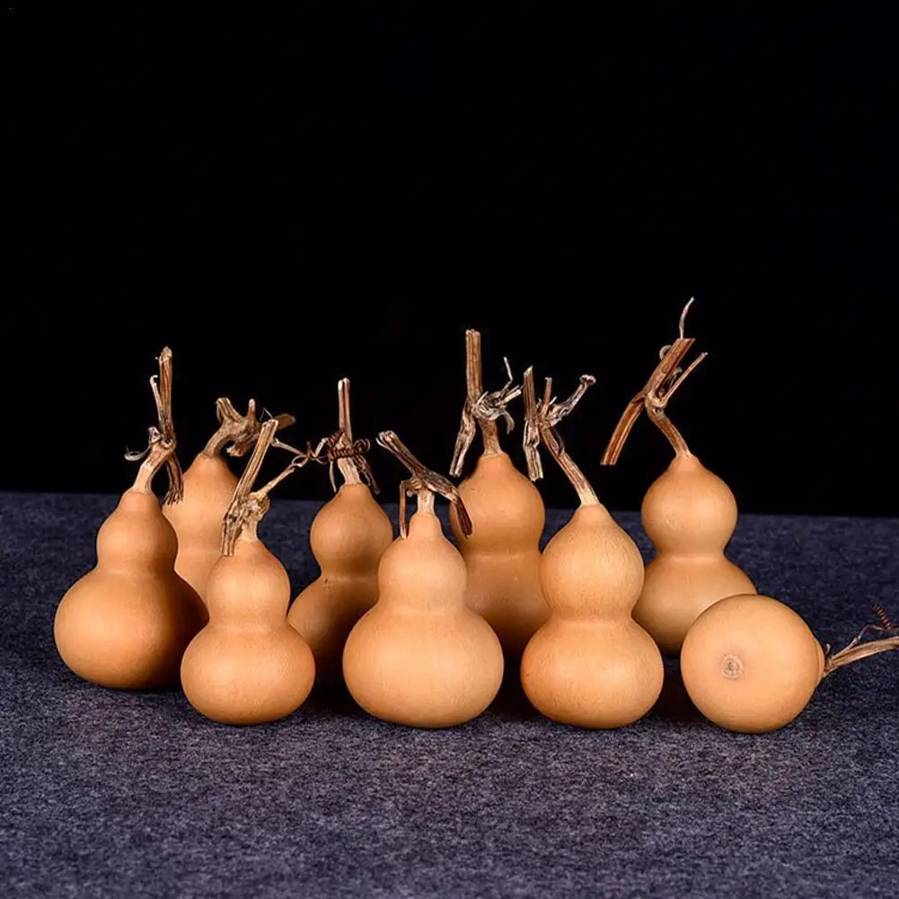 

9-12cm Natural Gourd Hand Twisted Text Playing Small Gourd Pendant Home Deaktop Decor Ornaments Feng Shui Gourd New Wholesale