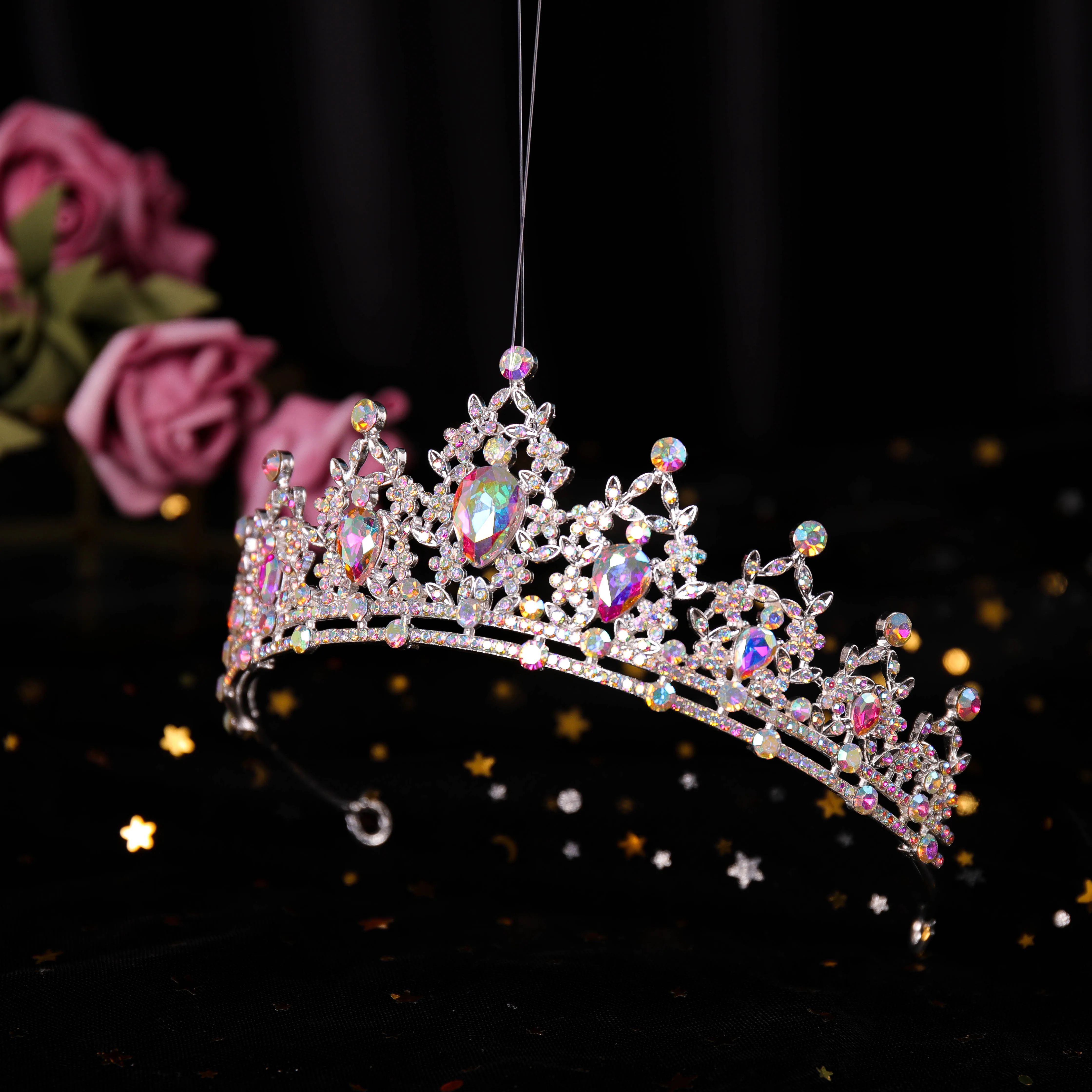 

Vintage Bridal Wedding Crown Baroque Rhinestone Crystal Crown Wedding Hair Accessories Gold Princess Headpiece Bridal Crown
