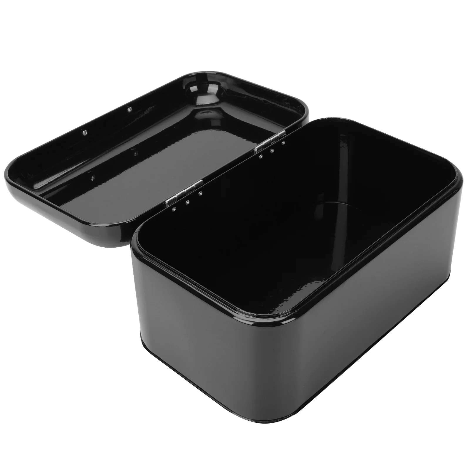 

Bread Storage Container Metal Bread Storage Box Practical Bread Bin (Black)