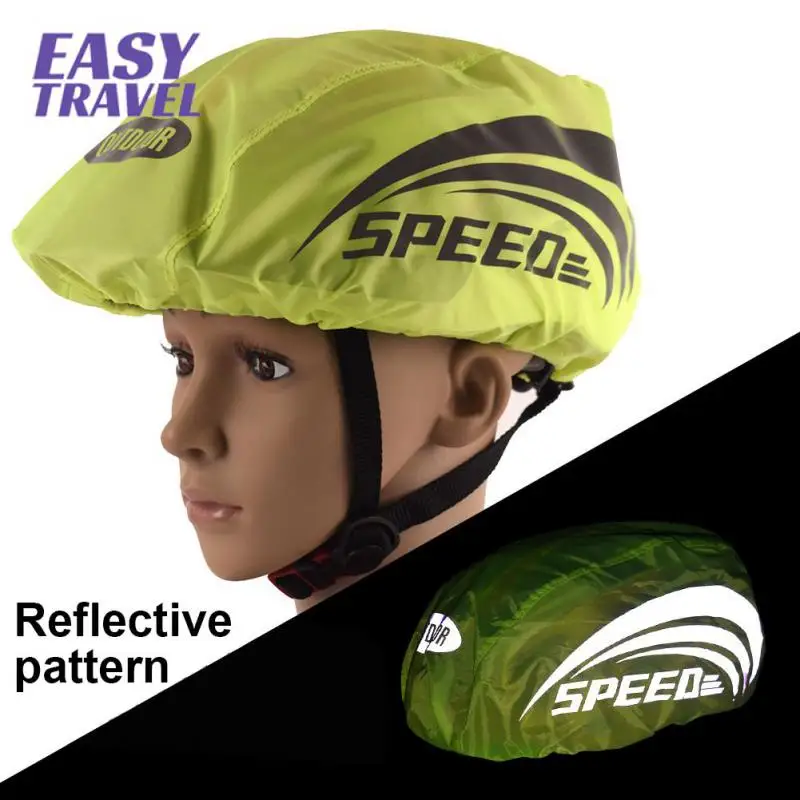 

Bike Accessories Safety Helmet Cover Foldable Reflective Rain Cover Lightweight Oxford Cloth Cycling Helmet Cover Neutral