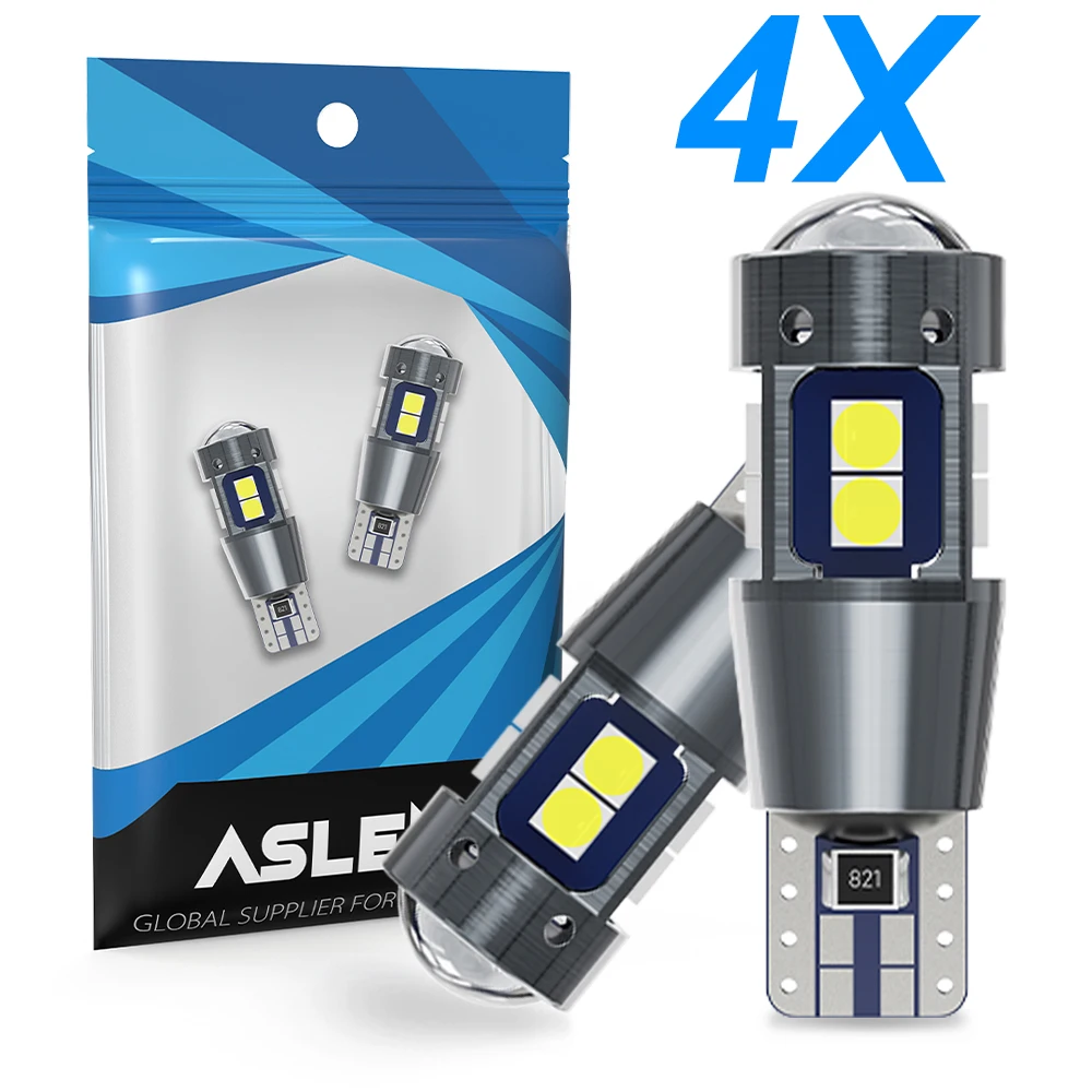 

4PCS High Quality T10 W5W 168 192 Led Tail Light 3030 10smd 12V Auto Lamp CANBUS NO Error Car Marker Parking Bulb 6000K ASLENT
