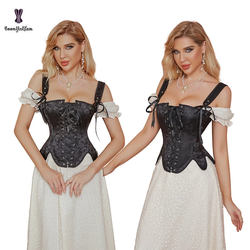 Retro Edwardian Period Korsett Plus Size S -6XL Strap Steampunk Corset Vest Rope Bandage Waist Trainer Bustier