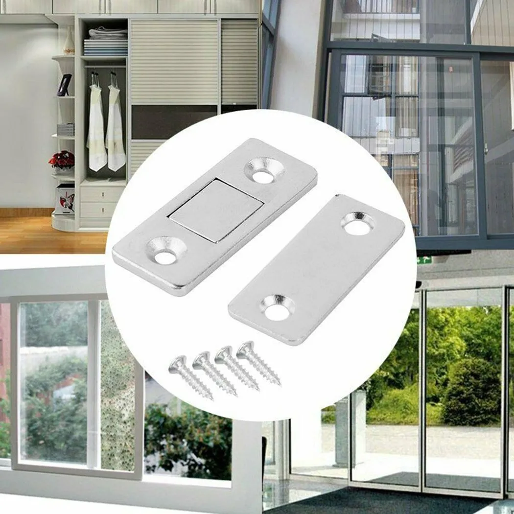 

4Pcs Magnetic Cabinet Catches Magnet Door Stops Door Closer With Screw For Closet Cupboard Furniture Hardware