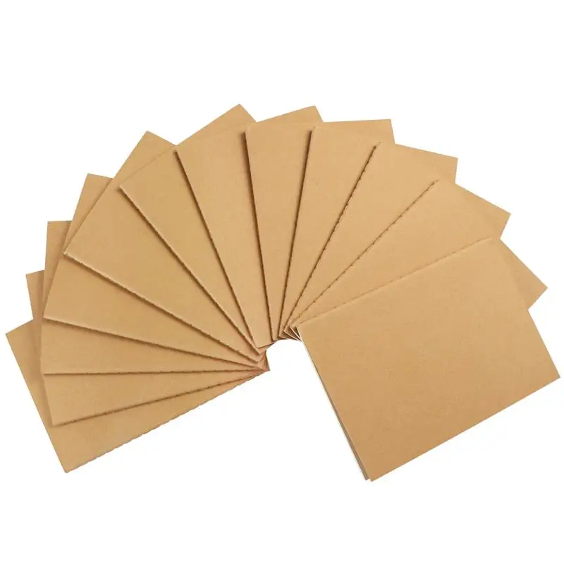 

12PCS A6 Cowhide Paper Notebook Blank Notepad Book Vintage Soft Copybook Daily Memos Kraft Cover Journal Notebook