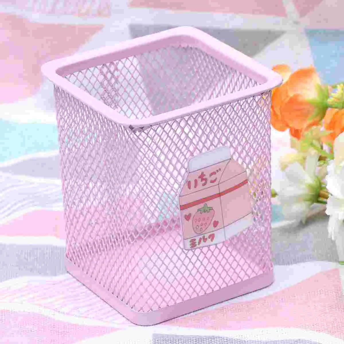 

1 Pc Trash Can Desktop Case Storage Basket for Home Bedroom Office Living Room