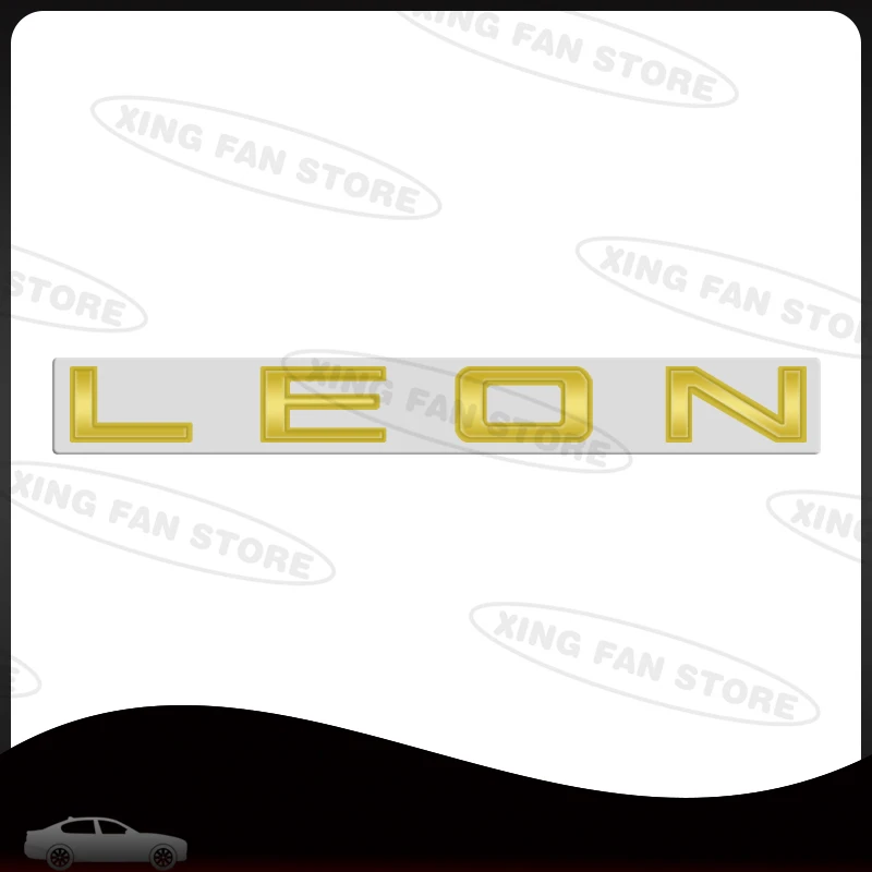 

Авто Стайлинг LEON, черная буквенная эмблема, значок на задний багажник автомобиля, наклейка на кузов, передний капот, наклейка для аксессуаров