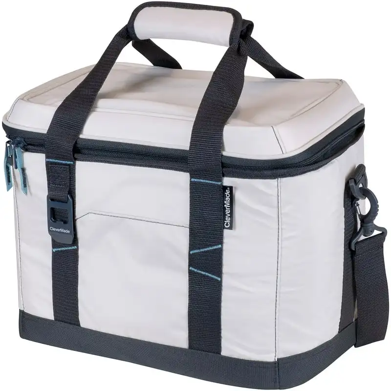 

Soft Cooler Bag Tote - Insulated 30 cans Leakproof Small Cooler Box with Bottle Opener and Shoulder Strap for Lunch, Beach, and