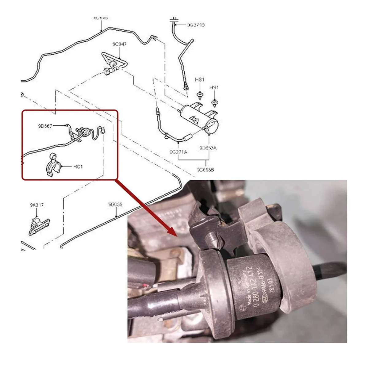 0280142412 Новый соленоид вакуумного клапана для Ford Focus C-MAX MK3 (DYB) Volvo V50 C30 S40 Mazda 5 3 I