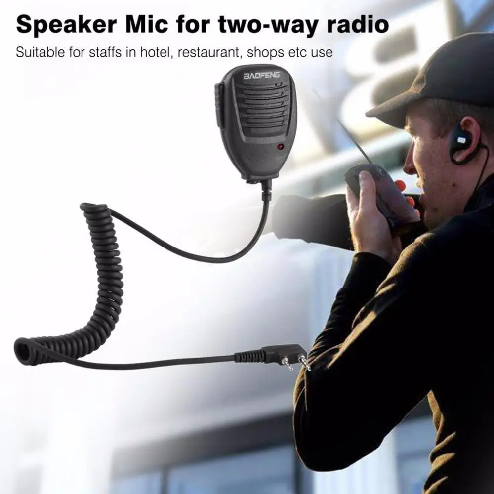 

1PCS Baofeng UV5R Handheld Microphone Speaker Microphone Suitable For Portable Radio U888S 5R UV82 8D 5RE 5RA Walkie-talkie
