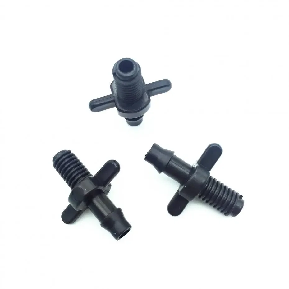 

1/4" Barbed Connector 6mm Male Thread Garden Micro Drip Irrigation Conversion Couplings 4/7mm Hose Fittings Watering Joint