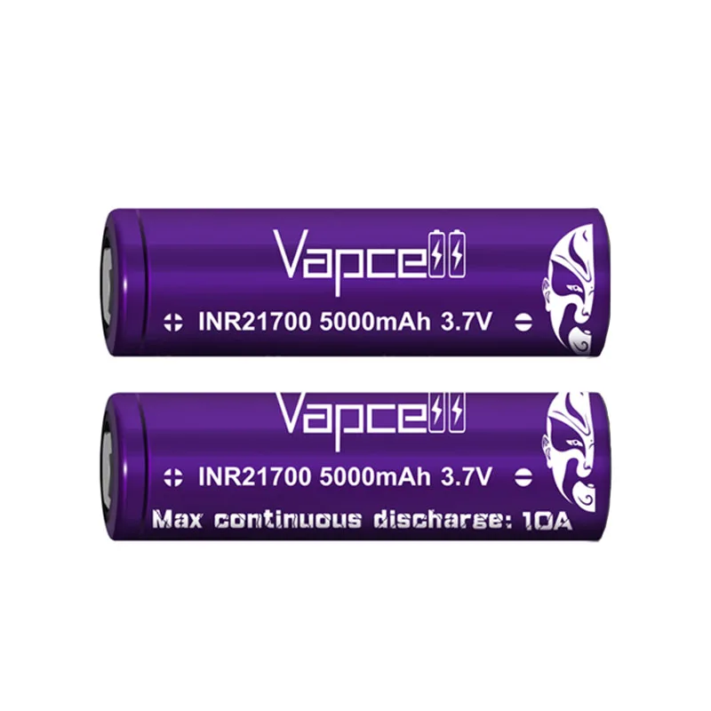 Оригинальные литий-ионные аккумуляторы Vapcell INR21700 5000 мАч