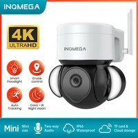 inqmega 8mp wifi surveillance cameras 4k speed dome ip camera cctv with flood light for yard color ir night vision cam
