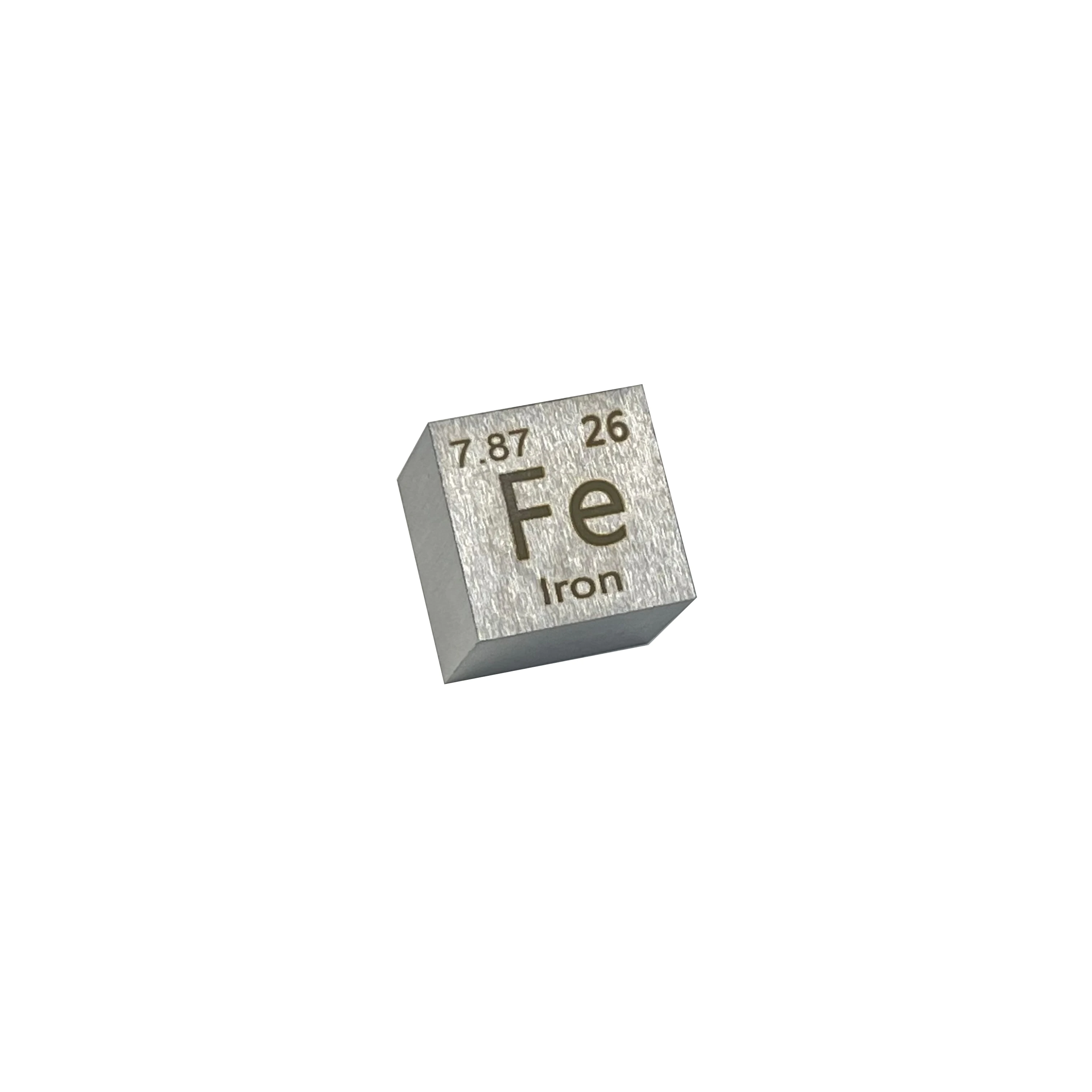 

0.39" Element Cube Iron 10mm Density Cubes for Periodic Table Collection High Purity Element Collections (0.39", Iron）