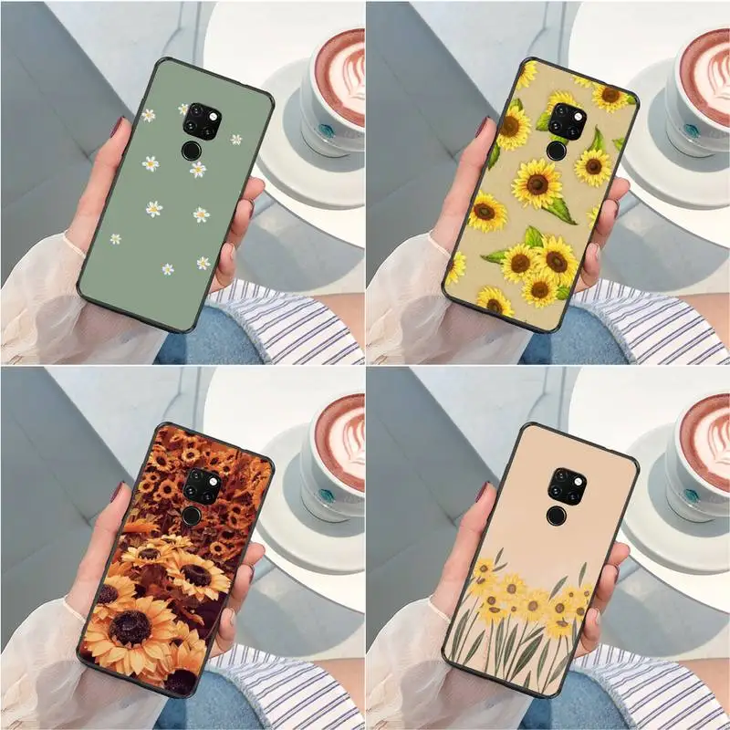 

Plant Sunflower Phone Case For Huawei G7 G8 P7 P8 P9 P10 P20 P30 P50 Lite Mini Pro P Smart Plus Coves