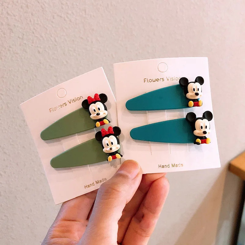 Заколка для волос Disney Микки Минни кавайная Детская резинка мультяшная маленькая
