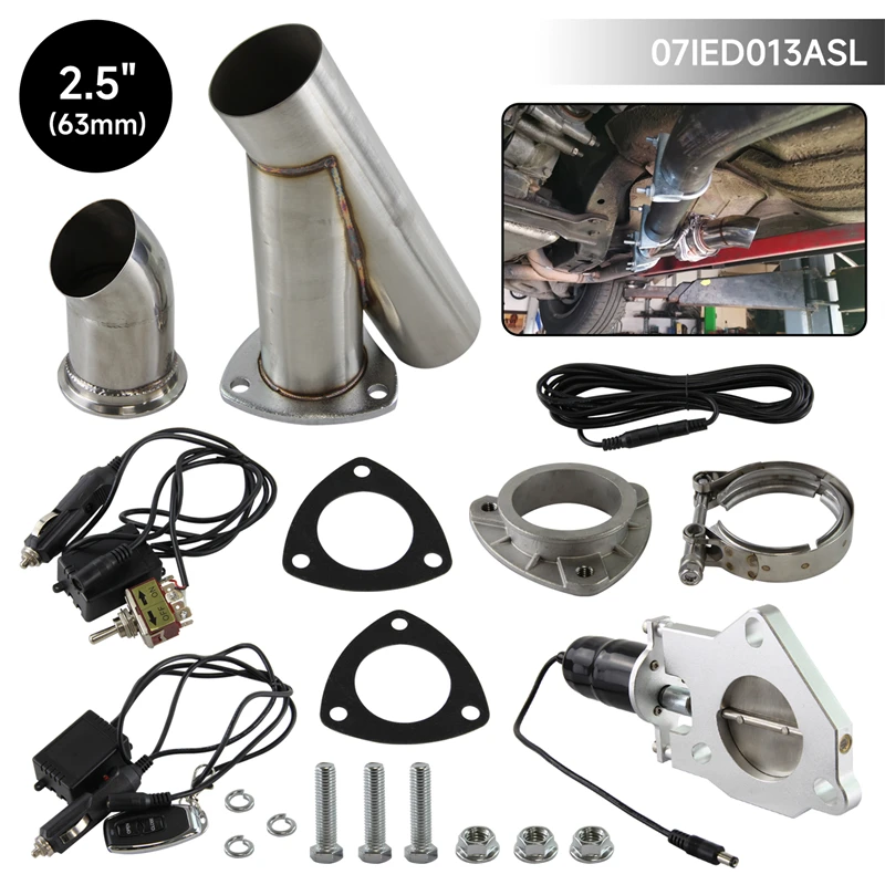 

2"/2.25"/2.5"/3" Electric Exhaust Catback Downpipe Cutout E-Cut Out Valve System Kit with Remote +Switch control