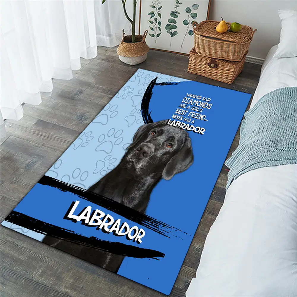 

Home Decoration Bedroom Living Room Outdoor Non-Slip Absorbent Mat Animal Pattern Pet Dog Labrador Rug