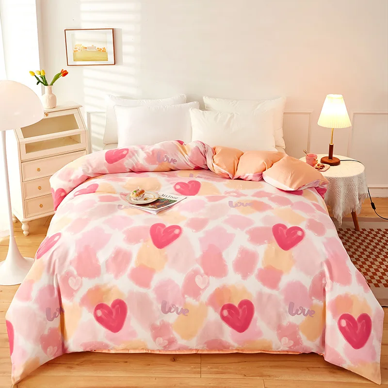 

1pc Lovely Cartoon Pattern King Size Duvet Cover 220x240 Soft Skin Friendly Double Bed Quilt Cover Blanket Comforter Covers