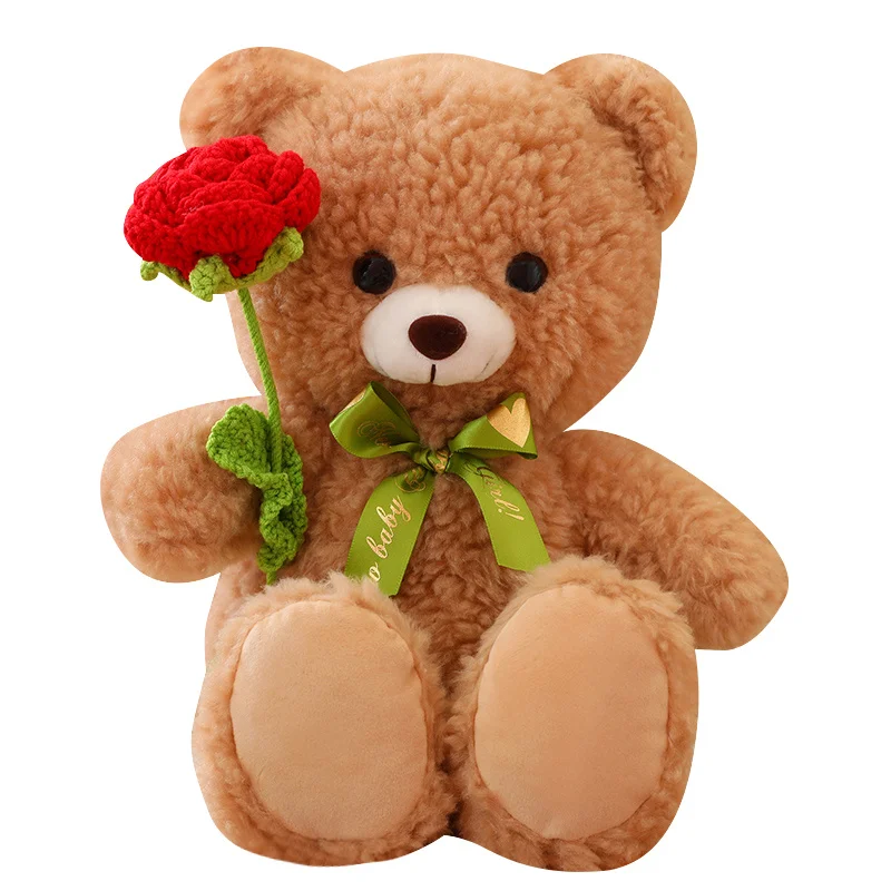 

40cm Kawaii Teddy Bear for Valentines Day Gift Teddy Bears Stuffed Animal Rose Bear Doll Girlfriend Couple Valentine's Day Gifts