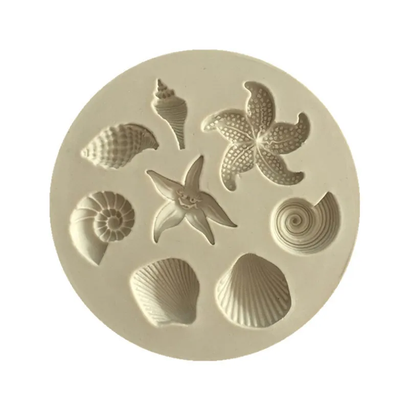 

Tools about Ocean Biological Conch Sea Shells Chocolate Cake Silicone Mold Kitchen