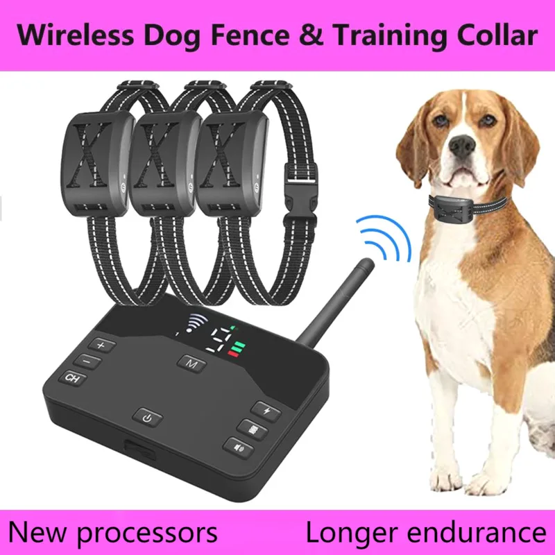 

Clicker Dog Trainer Electric Dog Fence Training Collars Collar Residential ELECTR FENC FOR Supplies Pet Products Home Garden