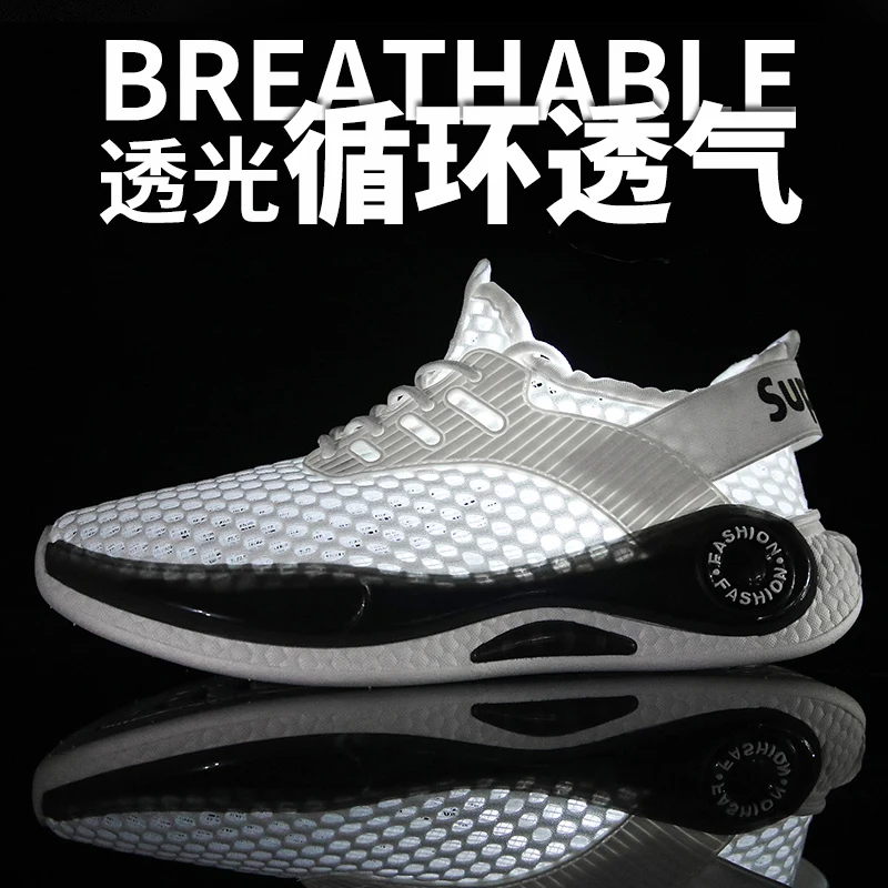 Brand Men Running Shoes Breathable Sneakers Flat Male Sport Shoes Mesh Zapatillas Hombre Rubber Outdoor Boots Mens Walking Shoes