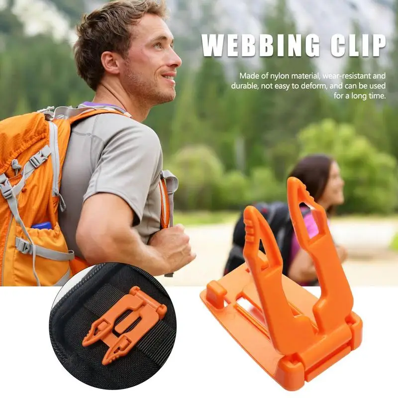 

1pc Web Carabiner Outdoor Camping Equipment Multipurpose Buckle Camping Bag Buckle Backpack Webbing Clip MOLLE Tacticals Strap