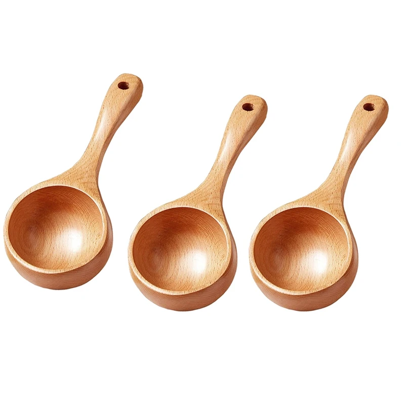 

3 шт., деревянные ложки для ванной