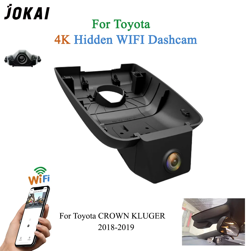 For Toyota Crown Kluger 2018 2019 Front and Rear 4K Dash Cam for Car Camera Recorder Dashcam WIFI Car Dvr Recording Devices